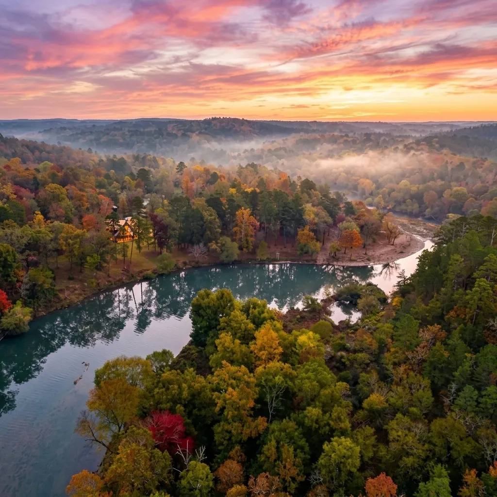 Last Wild River Resort Aerial View